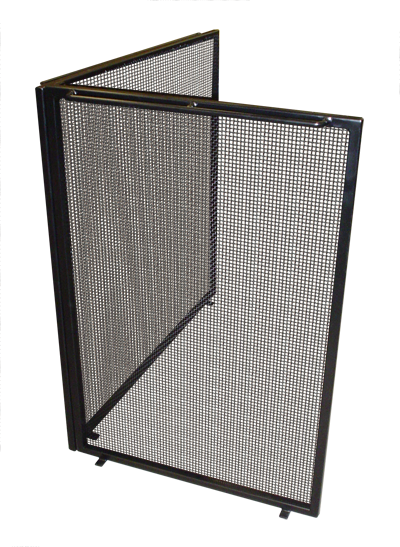 custom corner fireplace screen wrought iron and steel mesh