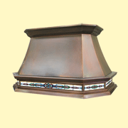 Custom Copper Range Hood | Luminescent Series #33-L, style A2