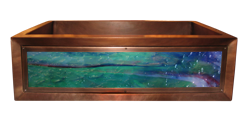 art glass copper apron sink art glass copper apron sink
