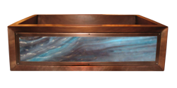 art glass copper apron sink art glass copper apron sink