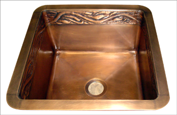 Custom Inner Basin Banding Repousse Sink
