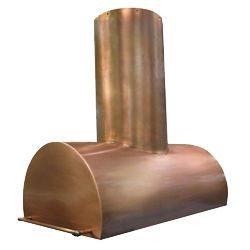 custom copper range hood Texas Lightsmith Model #38, A