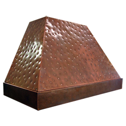 custom copper range hood Texas Lightsmith Model #7, B