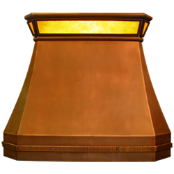 custom copper range hood Texas Lightsmith Model #20, B-L