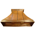 custom copper range hood Texas Lightsmith Model #13, E