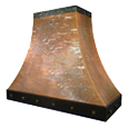 custom copper range hood Texas Lightsmith Model #4, C