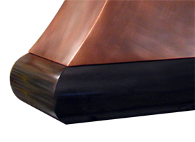 Copper range hood border #31