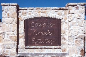 Cavalo Creek sign