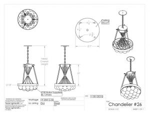 Chandelier #26 specification sheet