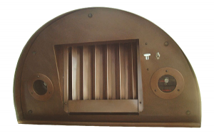 Round copper range hood insert