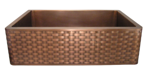 Basket Weave Apron Front Single Basin