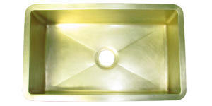 Custom Brass Single Basin Sink