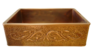 Repoussé Hammered Apron Front Sink