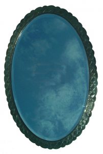 Black Oval Mirror Frame