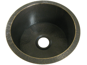 Round Hammered Bar Sink
