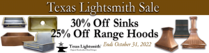 30% Off Sinks, 20% Off Range Hoods