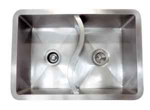 T33-2S Double Basin Farmhouse Sink with S-divider