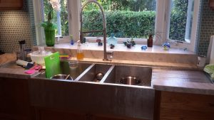 Onsite Photo - triple basin sink with integrated counter