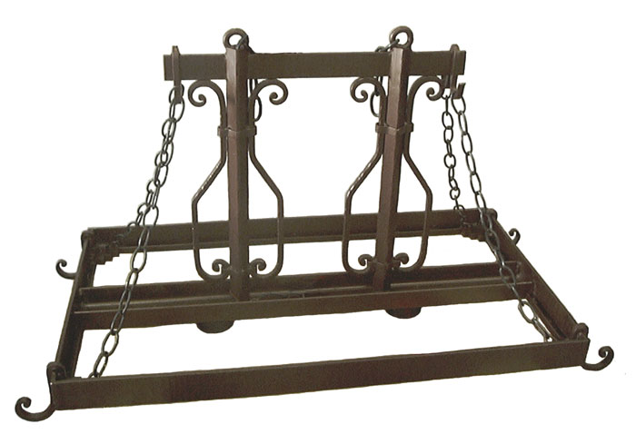 Hand Forged Cast Iron Pot Skillet Rack Hanger 