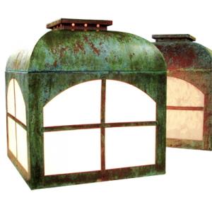 ABGL-5 verdigris copper post lantern