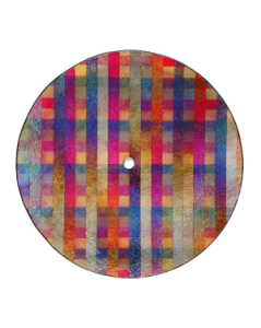 Fused glass basket weave