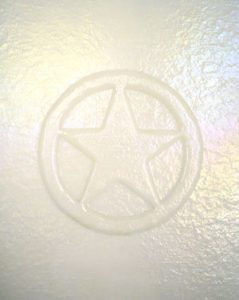Slumped glass: Texas star