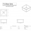 15 in Brass Bar Sink Shop Drawing