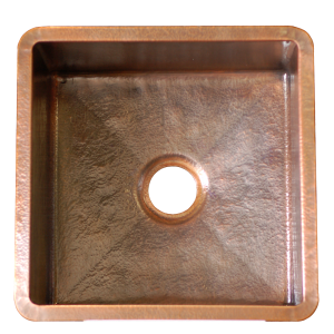 T15 hammered copper bar sink