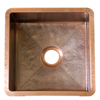 Bar Sink in Hammered Copper