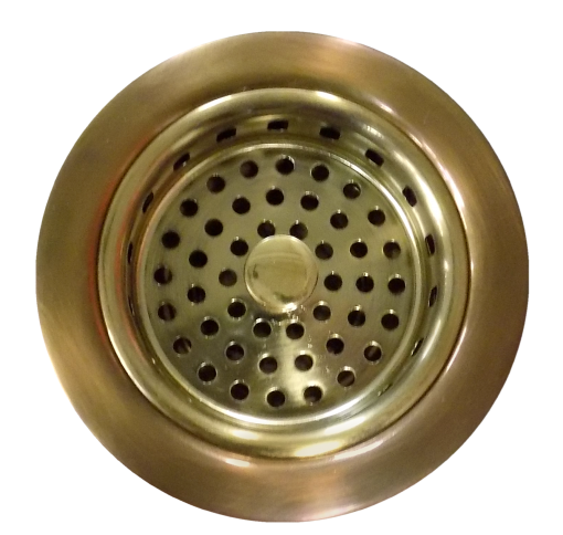 strainer basket fitting, Burnished Brass