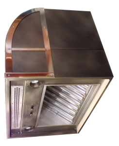 range hood with built-in makeup air register