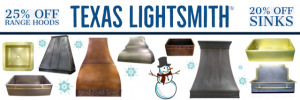 Winter Sale – 25% off Hood/20% Off Sinks