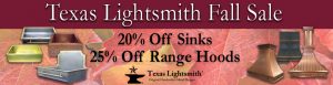 Fall Sale – 20% Off Sinks. 25% Off Hoods