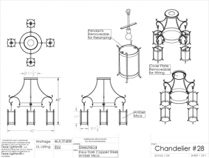 Chandelier #28 spec drawing