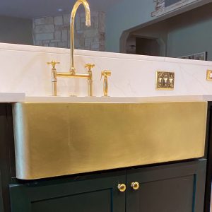 T33 Custom Farmhouse Sink in Burnished Brass