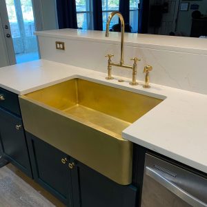 T33 Custom Farmhouse Sink in Burnished Brass