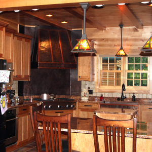 Range Hood 7E with Riveted Border Apron Sink