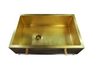 T33 Custom Farmhouse Apron Sink with Towel Bar