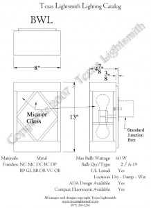 BWL Spec Drawing