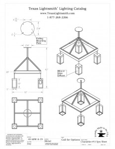 Chandelier #11 Spec Drawing