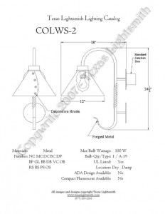COLWS-2 Spec Drawing