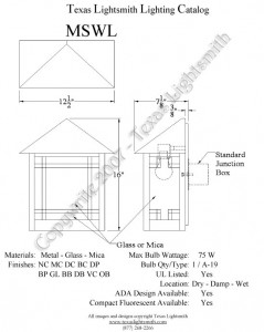 MSWL Spec Drawing