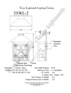 TSWL-2 Spec Drawing