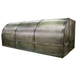 custom nickel silver range hood Texas Lightsmith Model #40, B