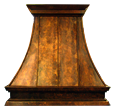 custom copper range hood Texas Lightsmith Model #36