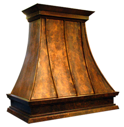 custom copper range hood Texas Lightsmith Model #34