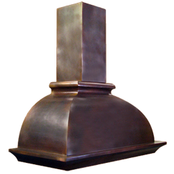 custom copper range hood Texas Lightsmith Model #2, style A - variation 3
