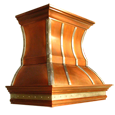 custom copper range hood Texas Lightsmith Model #48