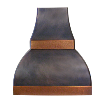 custom copper range hood Texas Lightsmith Model #24, G