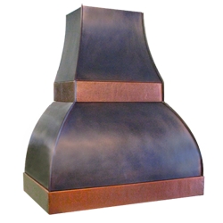 custom copper range hood Texas Lightsmith Model #24, G variation 1